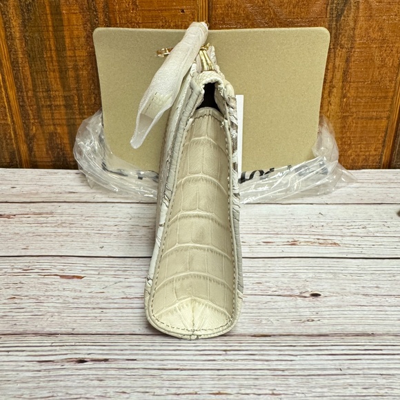 Brahmin Daisy Large Leather Wristlet Clutch - Ivory Flashback - Picture 8 of 10